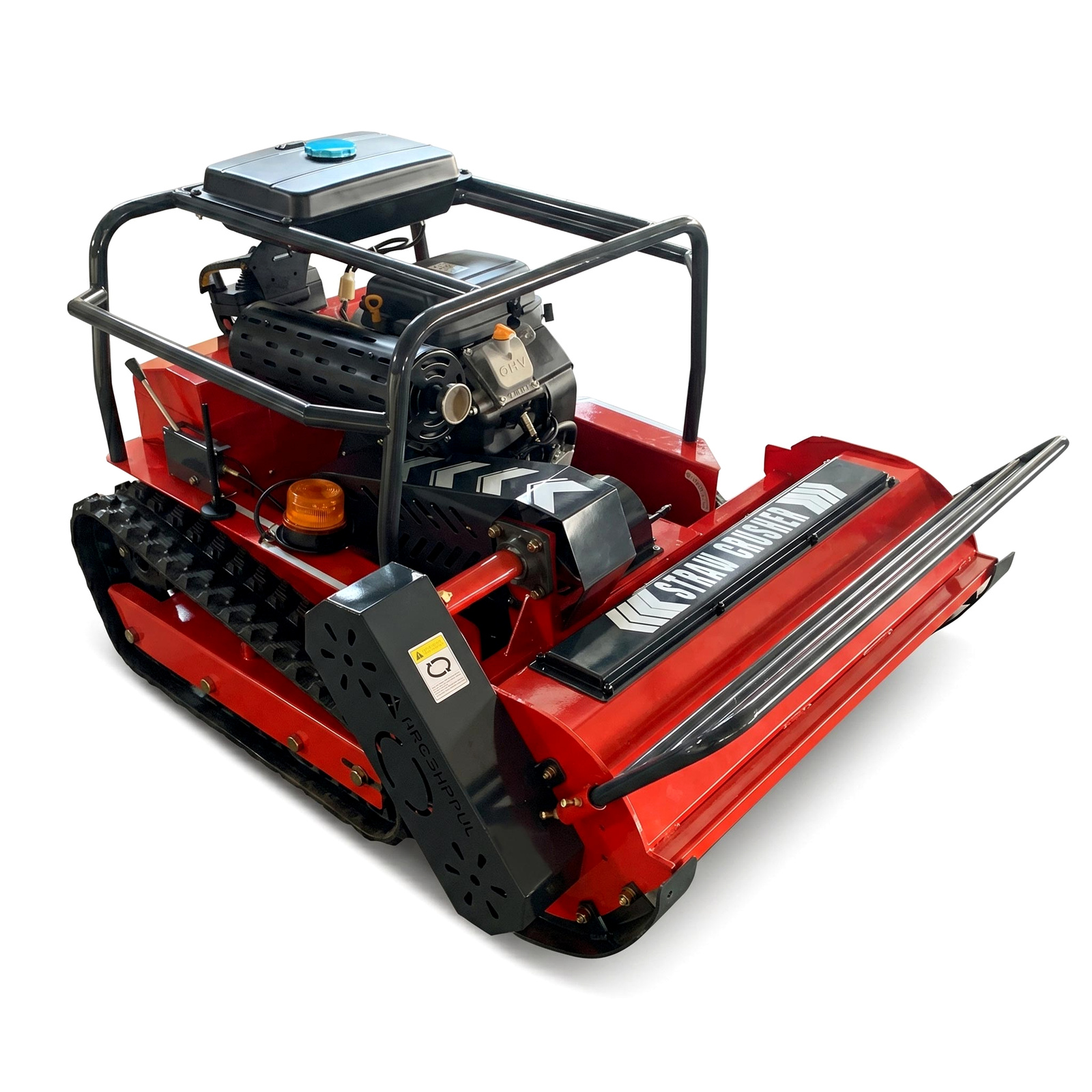 GS TAITAN-1000 gasoline flagship tracked flail mower on white background