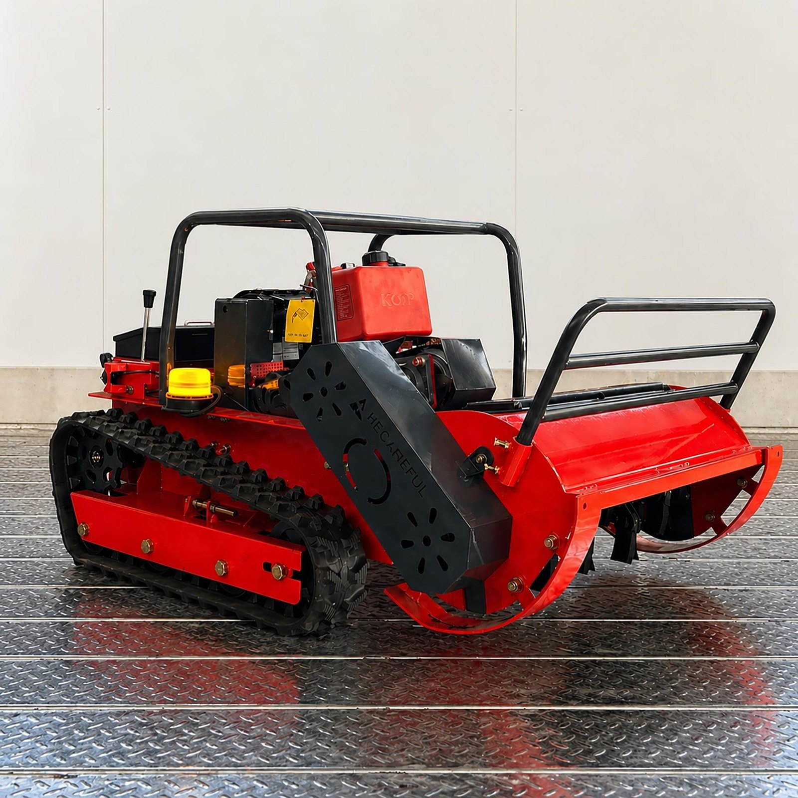 GST-1000 diesel hybrid tracked flail mower real machine view