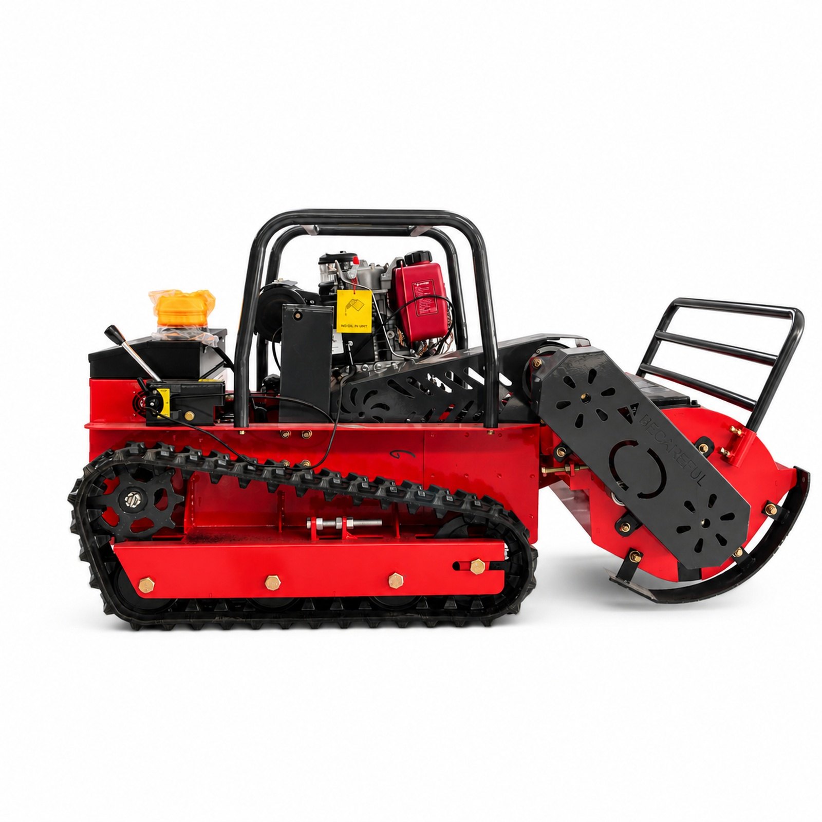 GST-1000 diesel hybrid tracked flail mower right side view