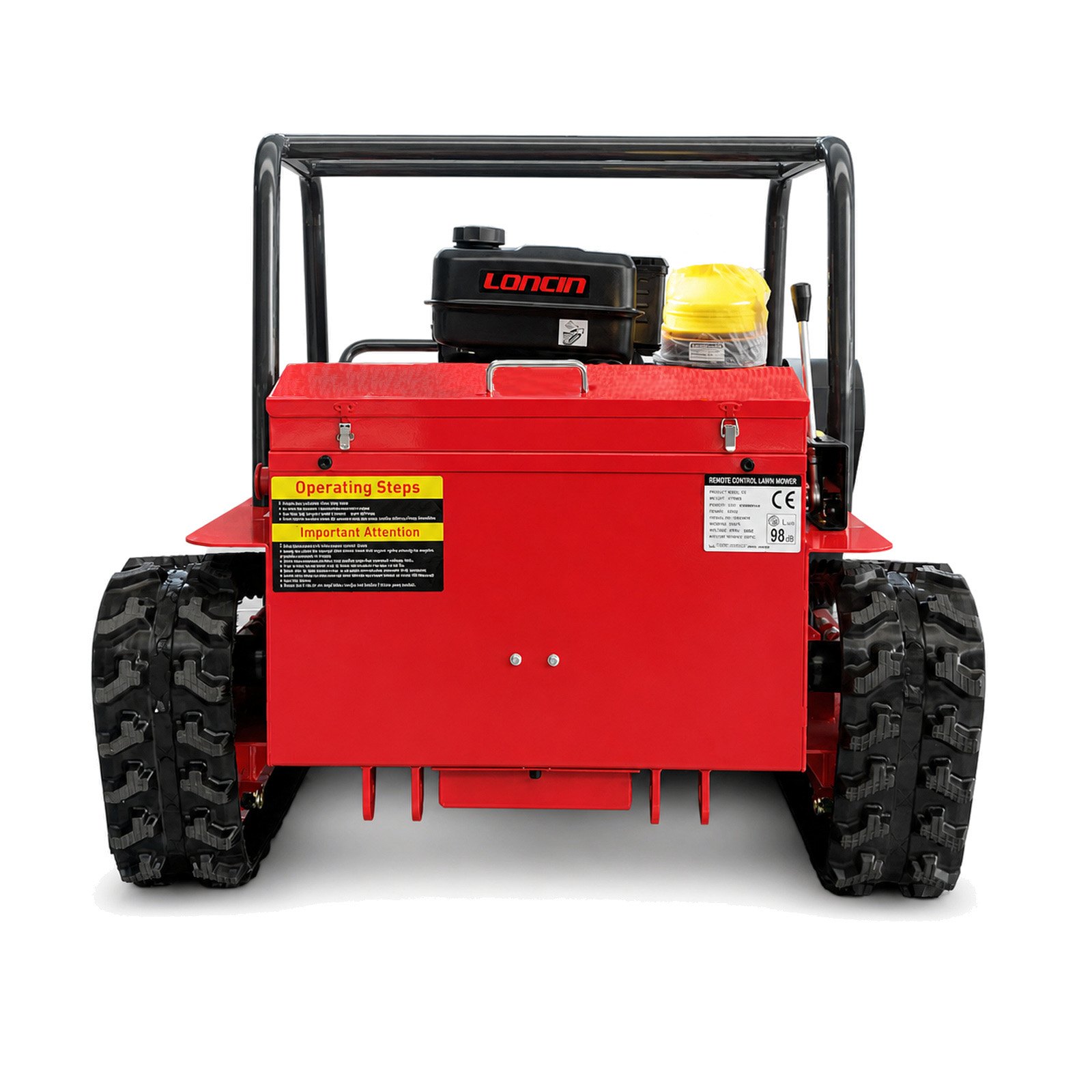 GST-800 gasoline hybrid tracked flail mower rear view